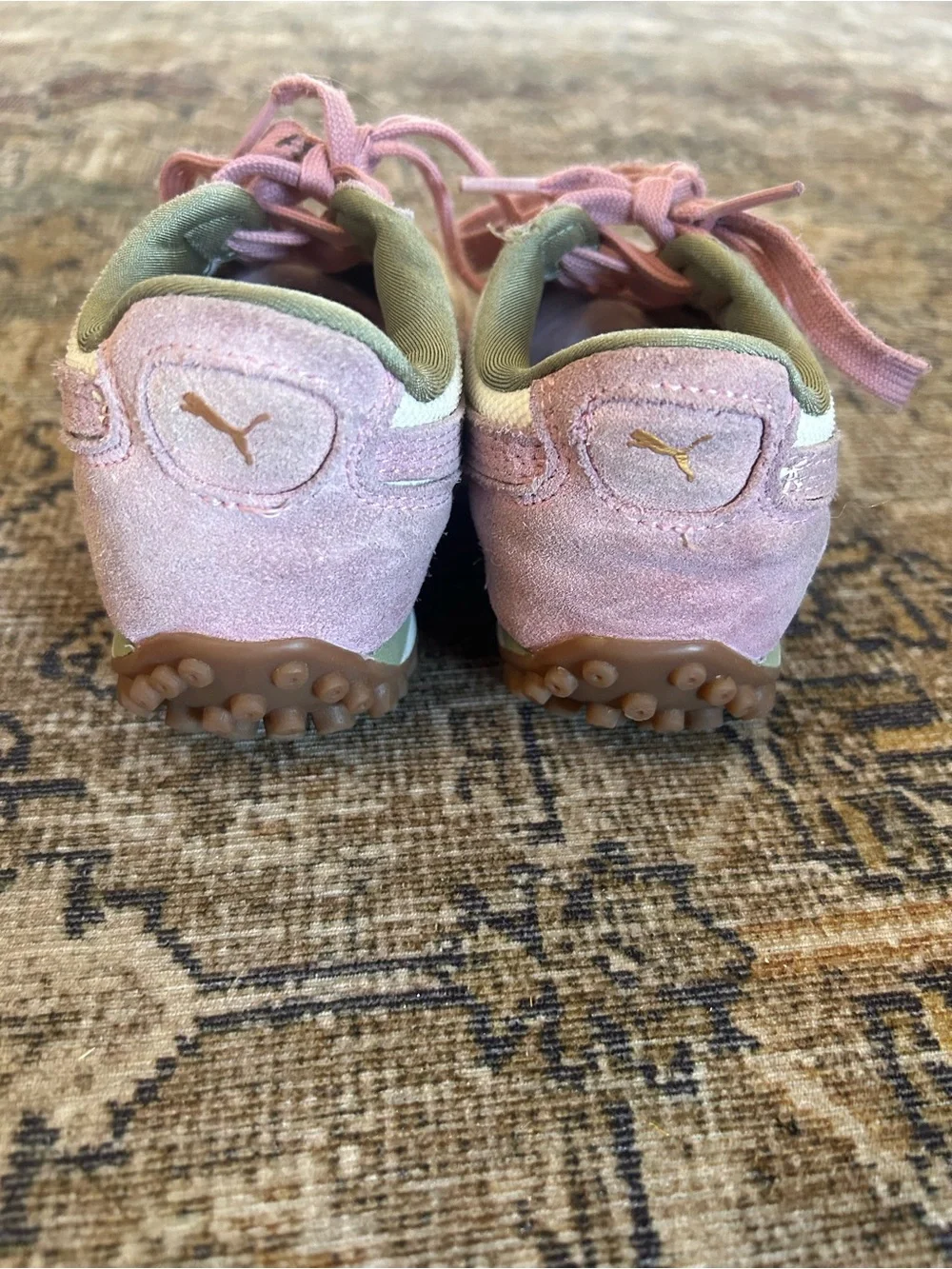 Puma Kids Pink and White Easy Rider Sneakers
